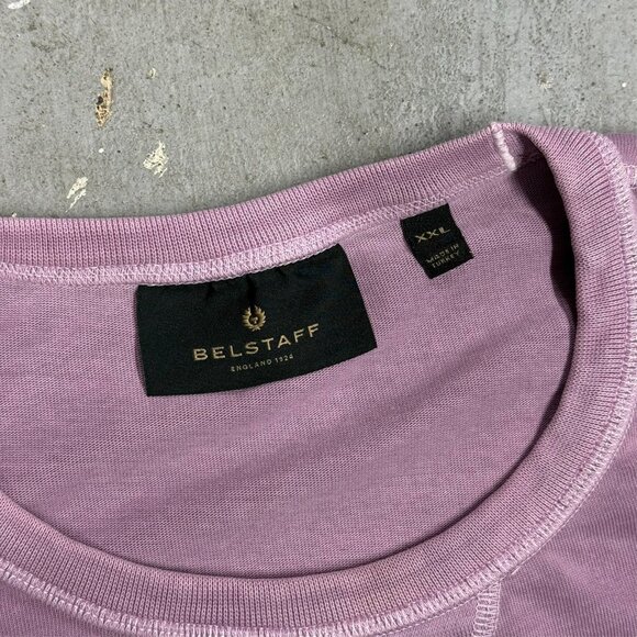 NWOT Belstaff Pink TShirt Chest Pocket 100% Cotton Short Sleeve XXL - Picture 5 of 7